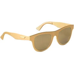 Bottega Veneta - Aluminium Classic D-Frame Sunglasses - Gold Brown - Sunglasses - Eyewear - Avvenice