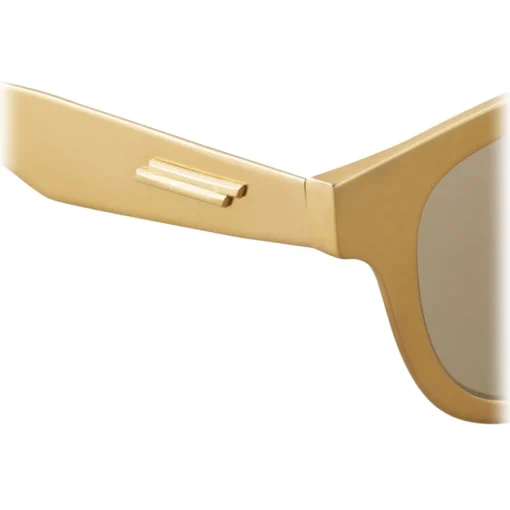 Bottega Veneta - Aluminium Classic D-Frame Sunglasses - Gold Brown - Sunglasses - Eyewear - Avvenice
