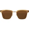 Bottega Veneta - Clubmaster Sunglasses - Brown Gold - Sunglasses - Eyewear - Avvenice^ Sunglasses & Eyewear