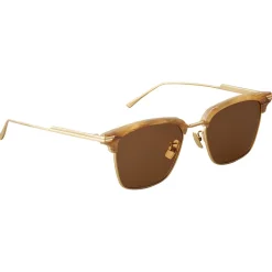 Bottega Veneta - Clubmaster Sunglasses - Brown Gold - Sunglasses - Eyewear - Avvenice^ Sunglasses & Eyewear