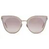 Bottega Veneta - Cross Metal Cat Eye Sunglasses - Bronze - Sunglasses - Eyewear - Avvenice