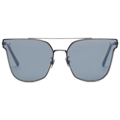 Bottega Veneta - Cross Metal Square Sunglasses - Black Grey - Sunglasses - Eyewear - Avvenice^ Sunglasses & Eyewear