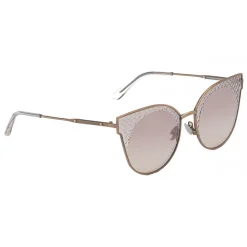 Bottega Veneta - Cross Metal Cat Eye Sunglasses - Bronze - Sunglasses - Eyewear - Avvenice