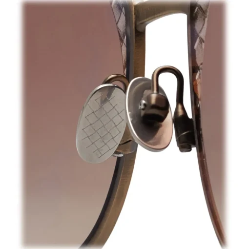 Bottega Veneta - Cross Metal Cat Eye Sunglasses - Bronze - Sunglasses - Eyewear - Avvenice