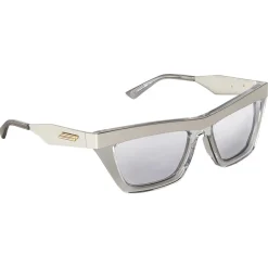Bottega Veneta - D-Frame Sunglasses - Silver White - Sunglasses - Eyewear - Avvenice