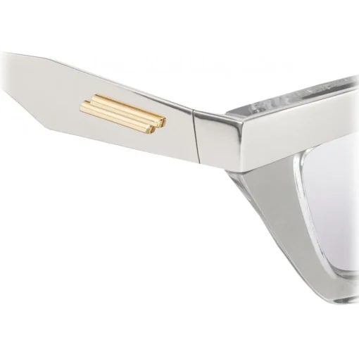 Bottega Veneta - D-Frame Sunglasses - Silver White - Sunglasses - Eyewear - Avvenice