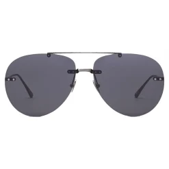 Bottega Veneta - Metal Aviator Sunglasses - Silver Grey - Sunglasses - Eyewear - Avvenice