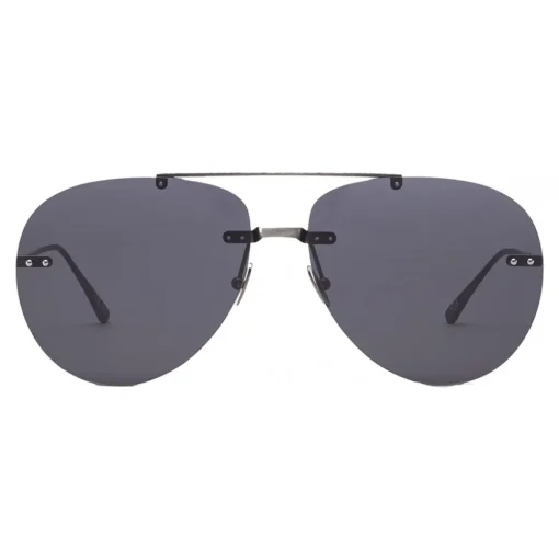 Bottega Veneta - Metal Aviator Sunglasses - Silver Grey - Sunglasses - Eyewear - Avvenice