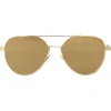 Bottega Veneta - Metal Aviator Sunglasses - Shiny Gold - Sunglasses - Eyewear - Avvenice^ Sunglasses & Eyewear