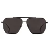 Bottega Veneta - Metal Aviator Sunglasses - Black Grey - Sunglasses - Eyewear - Avvenice