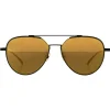 Bottega Veneta - Metal Aviator Sunglasses - Black Gold - Sunglasses - Eyewear - Avvenice