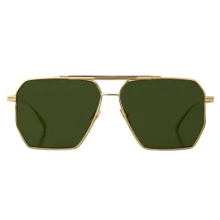 Bottega Veneta - Metal Aviator Sunglasses - Gold Green - Sunglasses - Eyewear - Avvenice^ Sunglasses & Eyewear