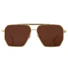 Bottega Veneta - Metal Aviator Sunglasses - Gold Light Brown - Sunglasses - Eyewear - Avvenice^ Sunglasses & Eyewear