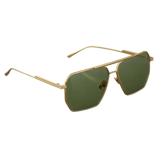 Bottega Veneta - Metal Aviator Sunglasses - Gold Green - Sunglasses - Eyewear - Avvenice^ Sunglasses & Eyewear