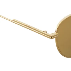 Bottega Veneta - Metal Aviator Sunglasses - Shiny Gold - Sunglasses - Eyewear - Avvenice^ Sunglasses & Eyewear
