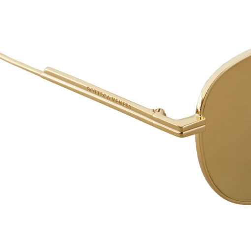 Bottega Veneta - Metal Aviator Sunglasses - Shiny Gold - Sunglasses - Eyewear - Avvenice^ Sunglasses & Eyewear