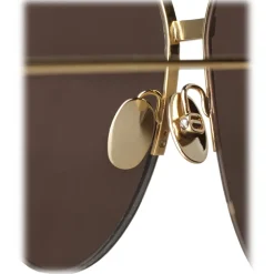 Bottega Veneta - Metal Aviator Sunglasses - Brown Gold - Sunglasses - Eyewear - Avvenice^ Sunglasses & Eyewear