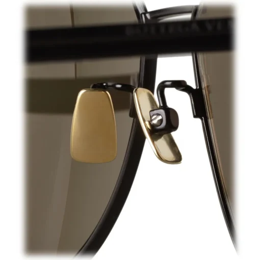 Bottega Veneta - Metal Aviator Sunglasses - Black Gold - Sunglasses - Eyewear - Avvenice