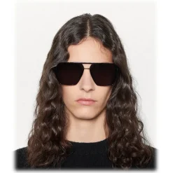 Bottega Veneta - Metal Aviator Sunglasses - Black Grey - Sunglasses - Eyewear - Avvenice