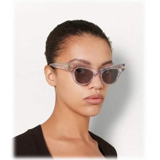 Bottega Veneta - The Original 04 Cat Eye Sunglasses - Transparent Grey - Sunglasses - Eyewear - Avvenice^ Sunglasses & Eyewear