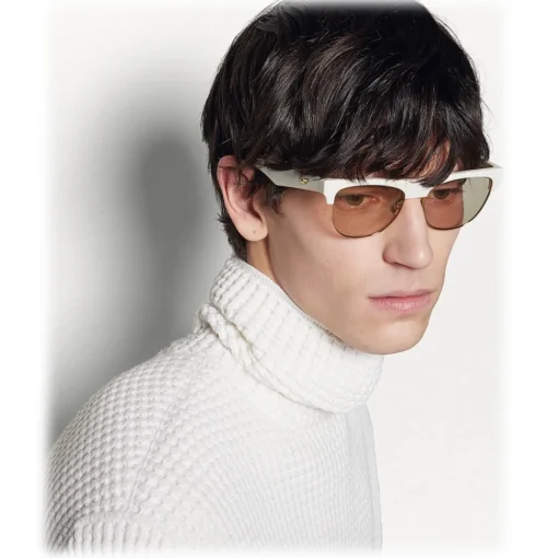 Bottega Veneta - The Original 03 Classic Sunglasses - Ivory Brown - Sunglasses - Eyewear - Avvenice^ Sunglasses & Eyewear