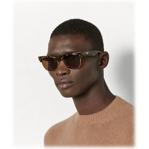 Bottega Veneta - The Original 03 Classic Sunglasses - Havana - Sunglasses - Eyewear - Avvenice