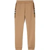 Burberry - Check Panel Cotton Blend Jogging Pants - Camel - Exclusive Collection - Avvenice^ Trousers
