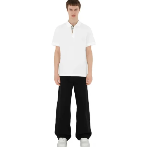 Burberry - Cotton Polo Shirt - White - Exclusive Collection - Avvenice