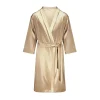 by Dariia Day - Long Silk Robe - French Beige - Fashion - New Collection - Mulberry Silk - Artisan Silk Robe - Luxury - Avvenice^ Shirts