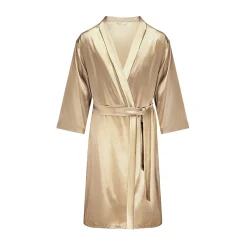 by Dariia Day - Long Silk Robe - French Beige - Fashion - New Collection - Mulberry Silk - Artisan Silk Robe - Luxury - Avvenice^ Shirts