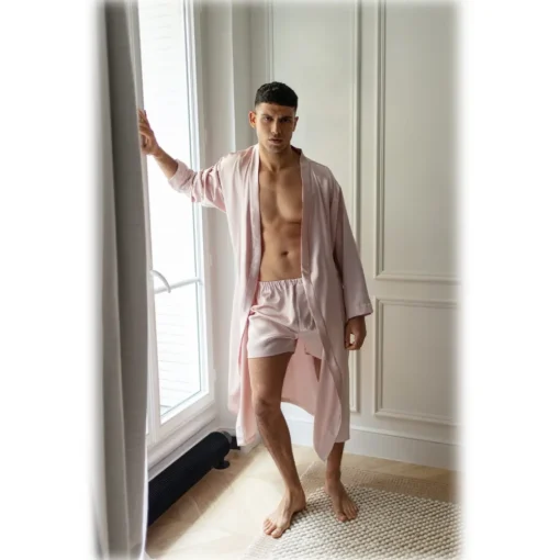 by Dariia Day - Silk Boxers - Blush Pink - Mulberry Silk - Artisan Silk Boxers - Luxury - Avvenice^ Swimwear