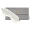 by Dariia Day - Silk Eyemask - Powder White - Bedding - Home - Mulberry Silk - Artisan Silk Eyemask - Luxury - Avvenice