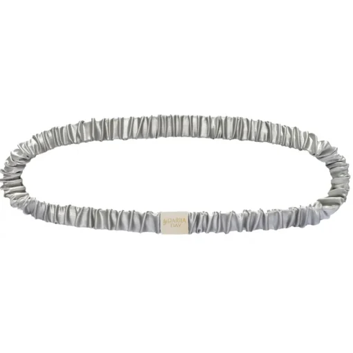 by Dariia Day - Silk Headband - Silver Grey - Fashion - New Collection - Mulberry Silk - Artisan Silk Headband - Luxury - Avvenice
