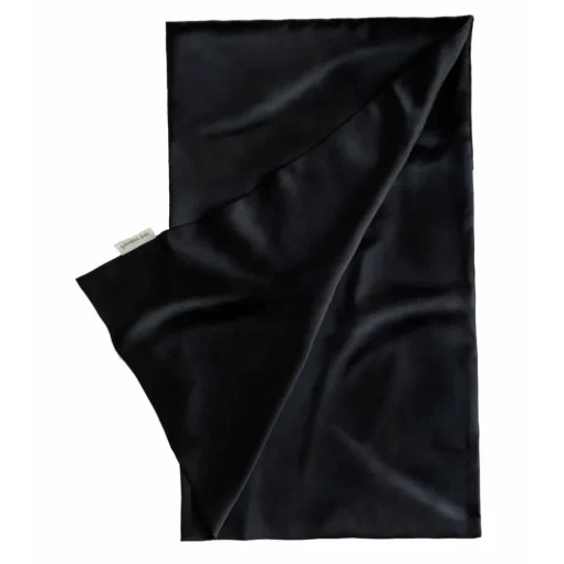 by Dariia Day - Silk Pillowcase - Midnight Black - Bedding - Home - Mulberry Silk - Artisan Silk Pillowcase - Luxury - Avvenice