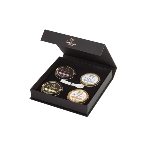 Calvisius - Classic Collection - Caviar - Gift Boxes - Luxury High Quality - 4 x 50 g - Avvenice^ Caviar And Oysters