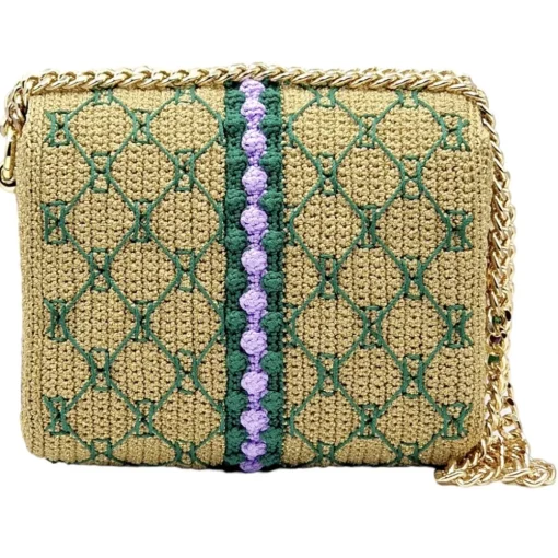 CapriNina - CapriGu - Fine Bag Handmade in Capri - Gold Embroidery Green - Handmade in Italy - Exclusive Luxury - Avvenice^ Bags & Trolley | Bags