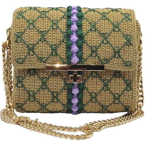 CapriNina - CapriGu - Fine Bag Handmade in Capri - Gold Embroidery Green - Handmade in Italy - Exclusive Luxury - Avvenice^ Bags & Trolley | Bags