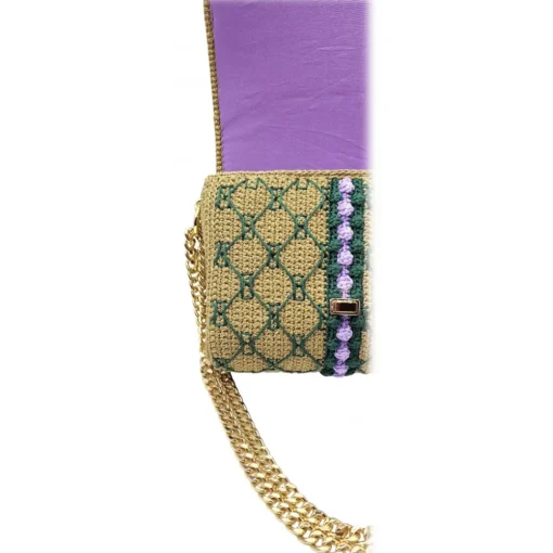 CapriNina - CapriGu - Fine Bag Handmade in Capri - Gold Embroidery Green - Handmade in Italy - Exclusive Luxury - Avvenice^ Bags & Trolley | Bags