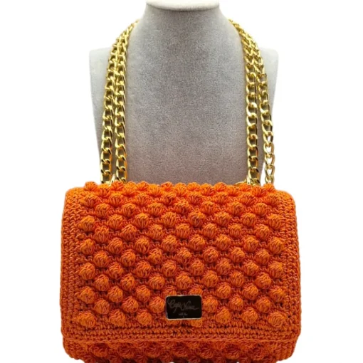 CapriNina - Ninetta Silke - Fine Bag Handmade in Capri - Orange - Handmade in Italy - Exclusive Luxury - Avvenice^ Bags & Trolley | Bags