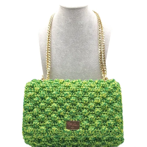 CapriNina - Ninetta Versy - Fine Bag Handmade in Capri - Double Green - Handmade in Italy - Exclusive Luxury - Avvenice^ Bags & Trolley | Bags