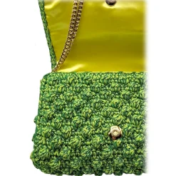 CapriNina - Ninetta Versy - Fine Bag Handmade in Capri - Double Green - Handmade in Italy - Exclusive Luxury - Avvenice^ Bags & Trolley | Bags