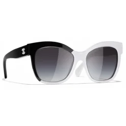 Chanel - Butterfly Sunglasses - Black White Gray - Eyewear - Avvenice