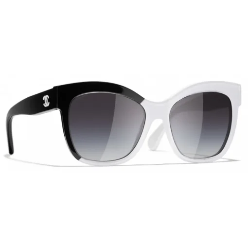 Chanel - Butterfly Sunglasses - Black White Gray - Eyewear - Avvenice