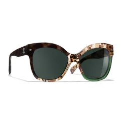Chanel - Butterfly Sunglasses - Dark Tortoise Green - Eyewear - Avvenice^ Sunglasses & Eyewear