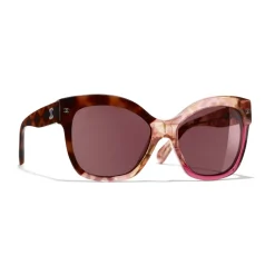 Chanel - Butterfly Sunglasses - Dark Tortoise Pink - Eyewear - Avvenice