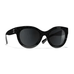 Chanel - Butterfly Sunglasses - Black Gray - Eyewear - Avvenice