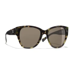 Chanel - Butterfly Sunglasses - Green Tortoise Brown - Eyewear - Avvenice^ Sunglasses & Eyewear