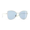 Chanel - Butterfly Sunglasses - Gold Light Blue - Eyewear - Avvenice