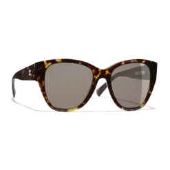 Chanel - Butterfly Sunglasses - Dark Tortoise Brown - Eyewear - Avvenice