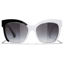 Chanel - Butterfly Sunglasses - Black White Gray - Eyewear - Avvenice